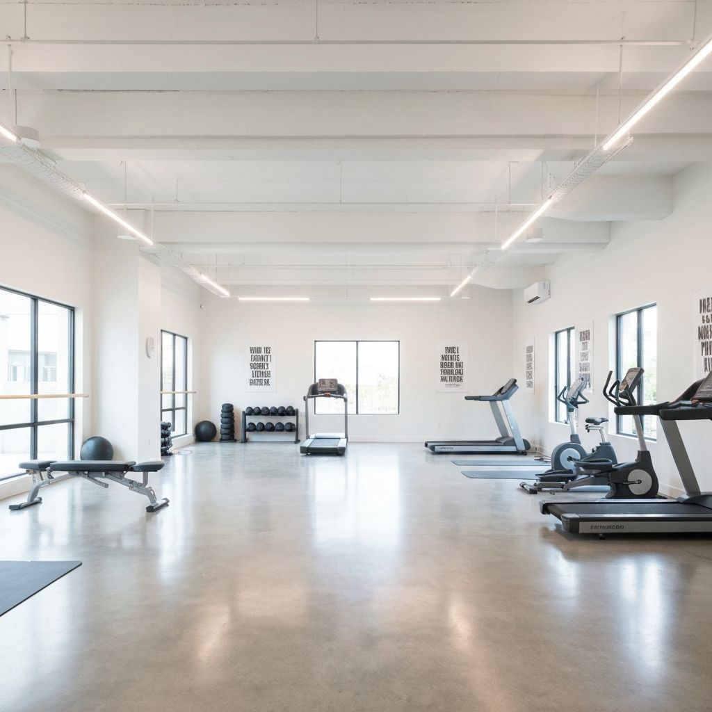 Bright modern movement studio interior